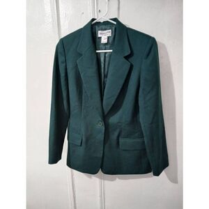 Pendleton womens size 6 petite EMERALD GREEN 100% VIRGIN WOOL workwear